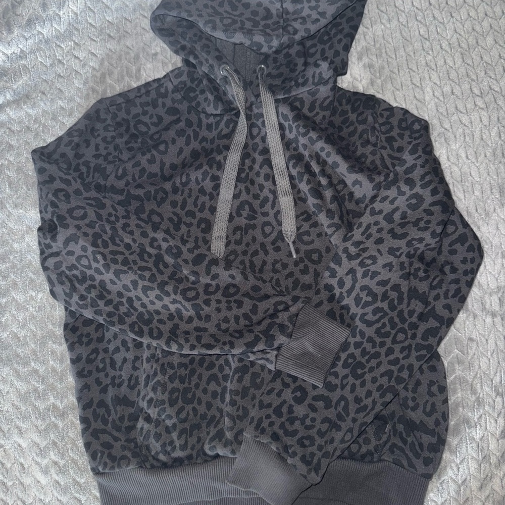 90 Degree By Reflex Black Leopard Hoodie